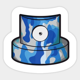 blue camouflage cap Sticker